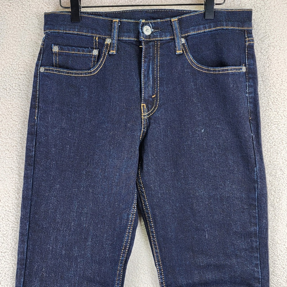 Levi's 511 Slim Fit Jeans Mens 32x32 Dark Indigo Blue Denim Classic Casual - Picture 2 of 14
